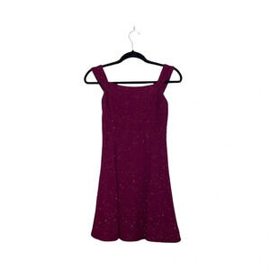 David’s Bridal Speechless Maroon Allover Sparkle Mini Dress 9 Medium Women’s